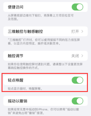 怀宁苹果授权维修站分享iPhone轻点无法唤醒怎么办 