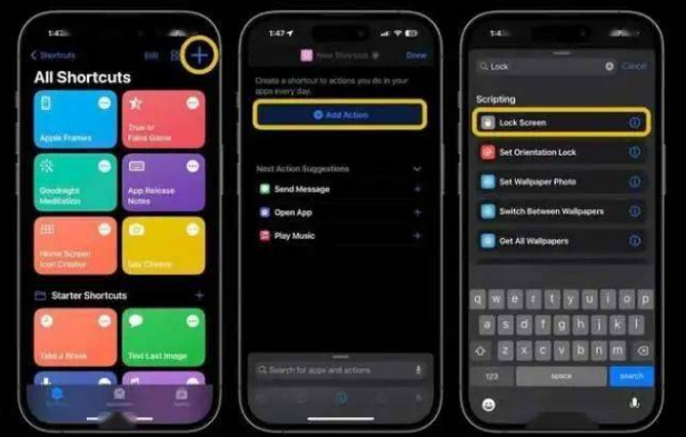 怀宁苹果14锁屏维修店分享iPhone14升级iOS16.4后如何创建锁屏快捷方式 